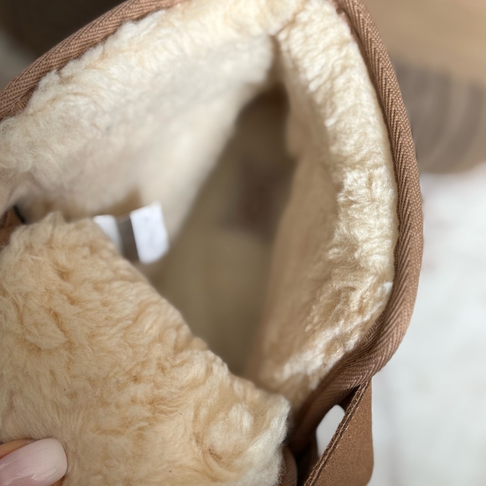 UGG Tan Suede Platform Ankle Boots - Picture 2 of 9
